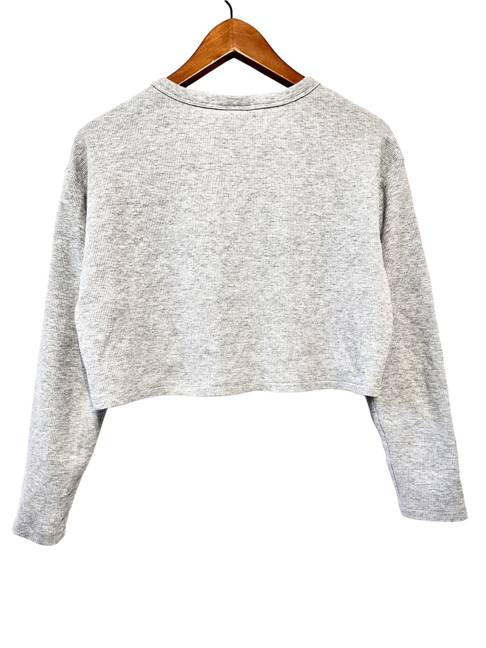 SUNDAY BEST Aritzia 2 Pc Crop Top Bundle Size Small Fuzzy Sweater Waffle Knit - Picture 4 of 13